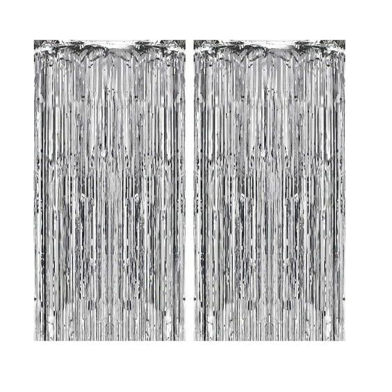 Backdrop Frill Curtain Pack of 2Pcs, Shimmer curtain